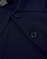 Navy Short Sleeve Sweater Polo