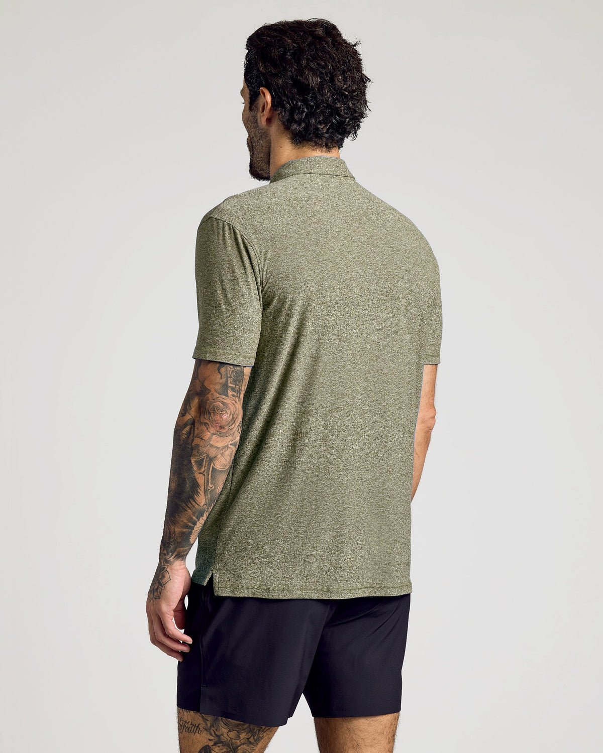 Heather Military Green Active Polo 2.0