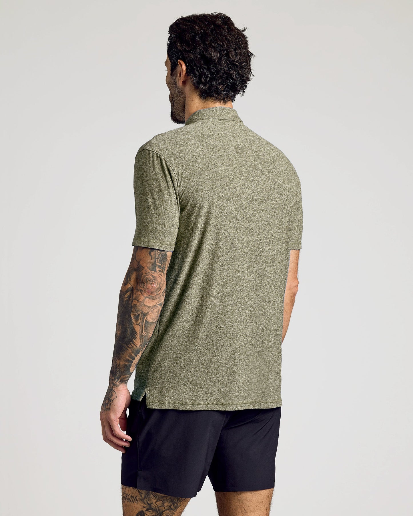 Heather Military Green Active Polo 2.0