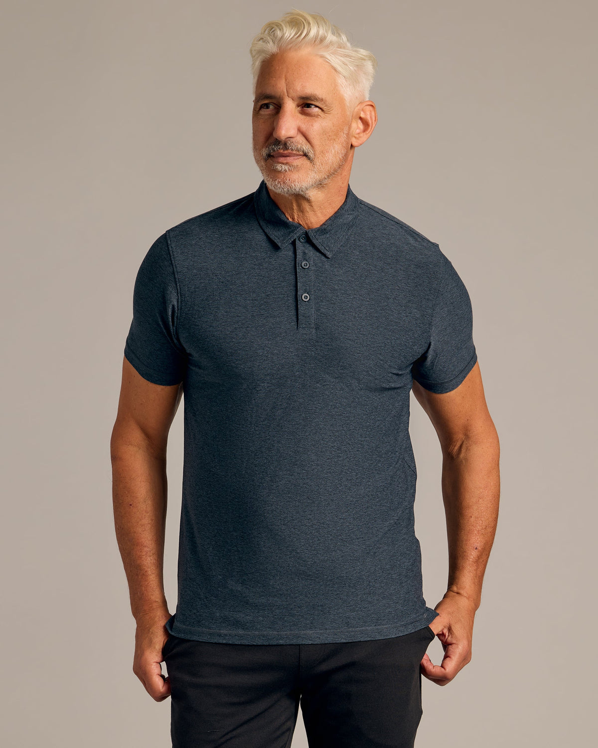 Dark Heather Fiord Active Polo 2.0