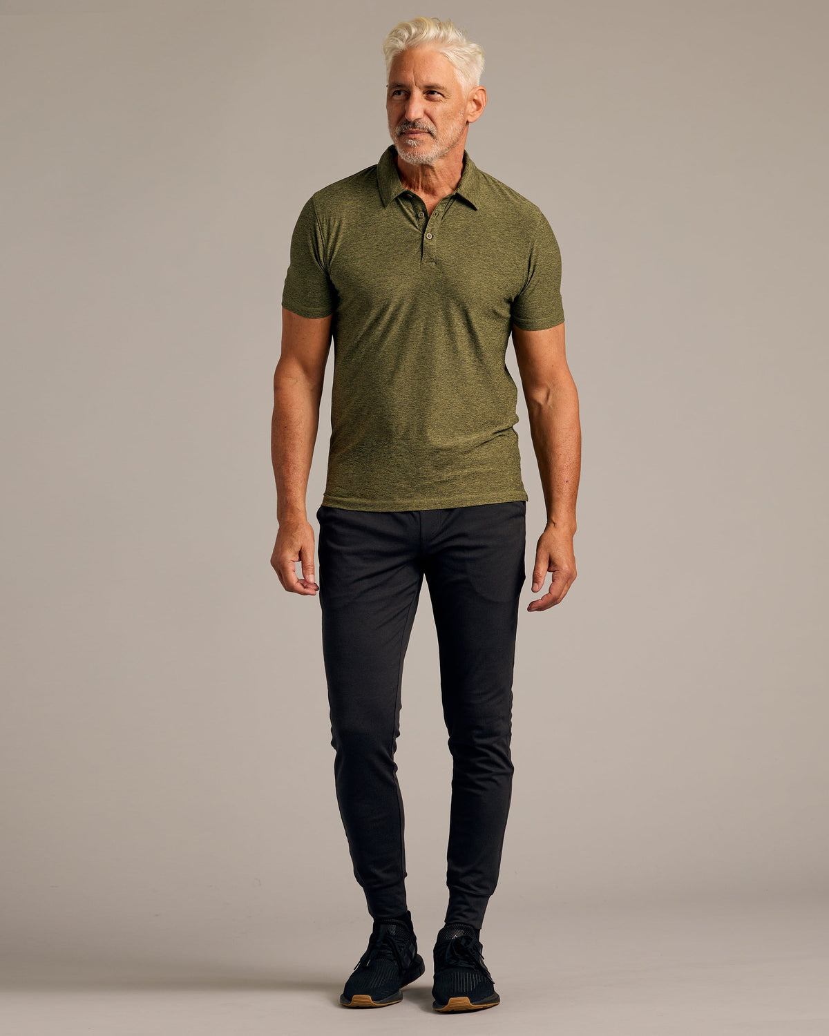 Dark Heather Pear Active Polo 2.0