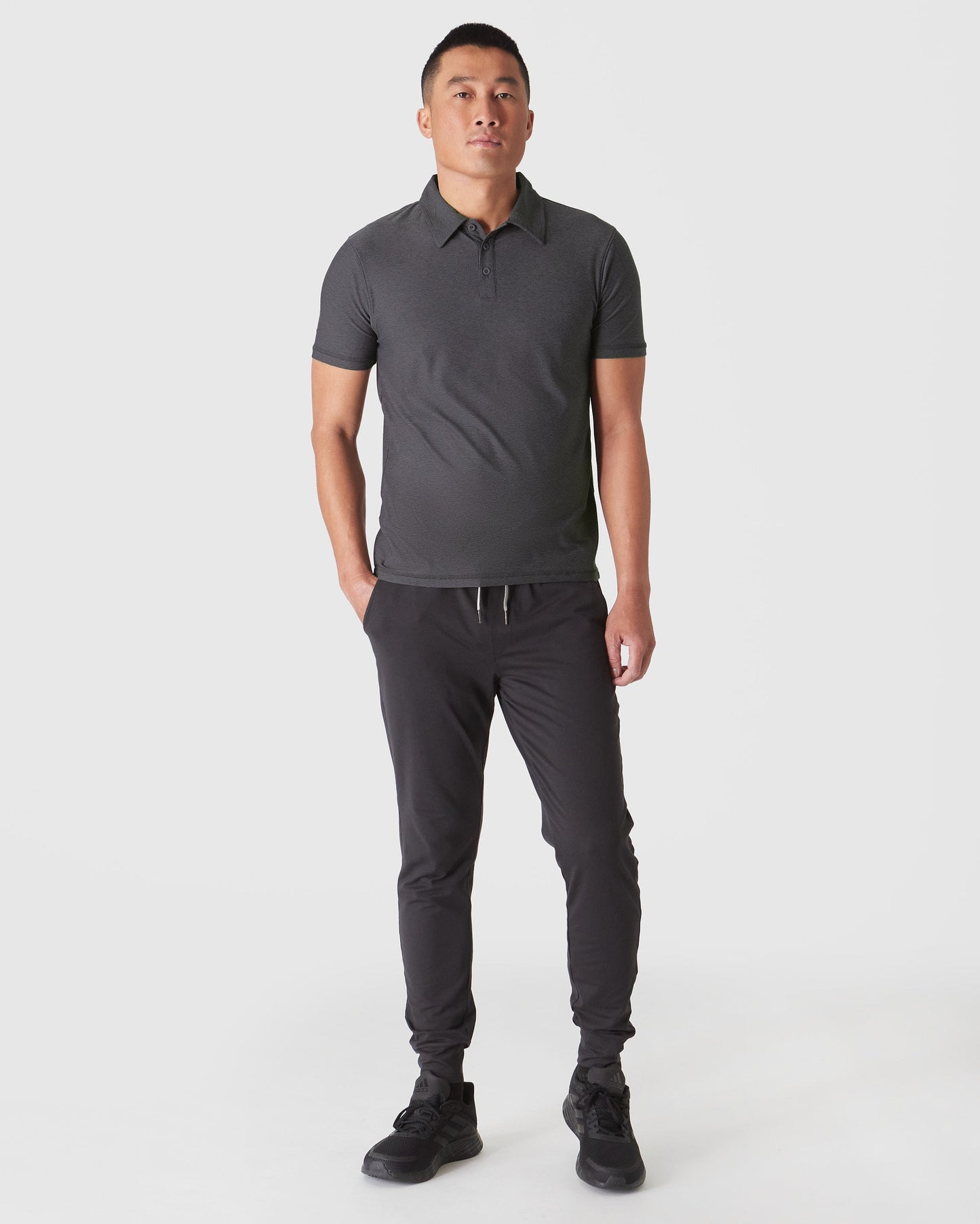 Dark Heather Tempest Active Polo 2.0