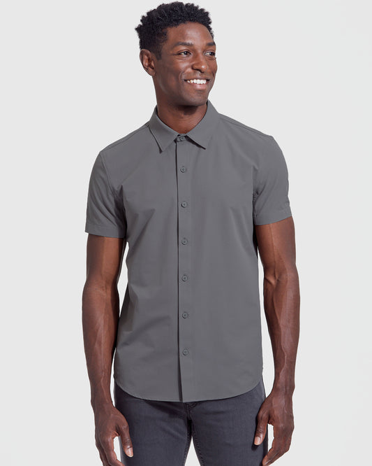 Carbon Commuter Short Sleeve Button Up