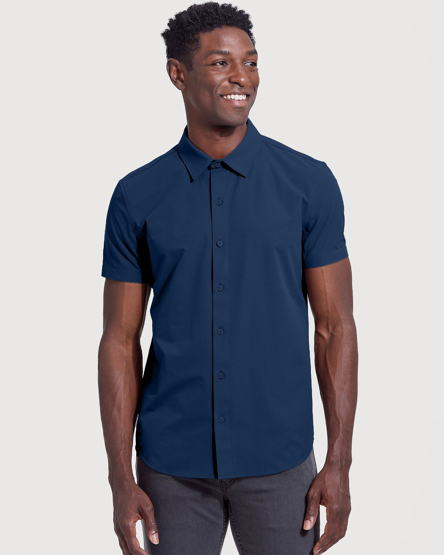 Navy Commuter Short Sleeve Shirt