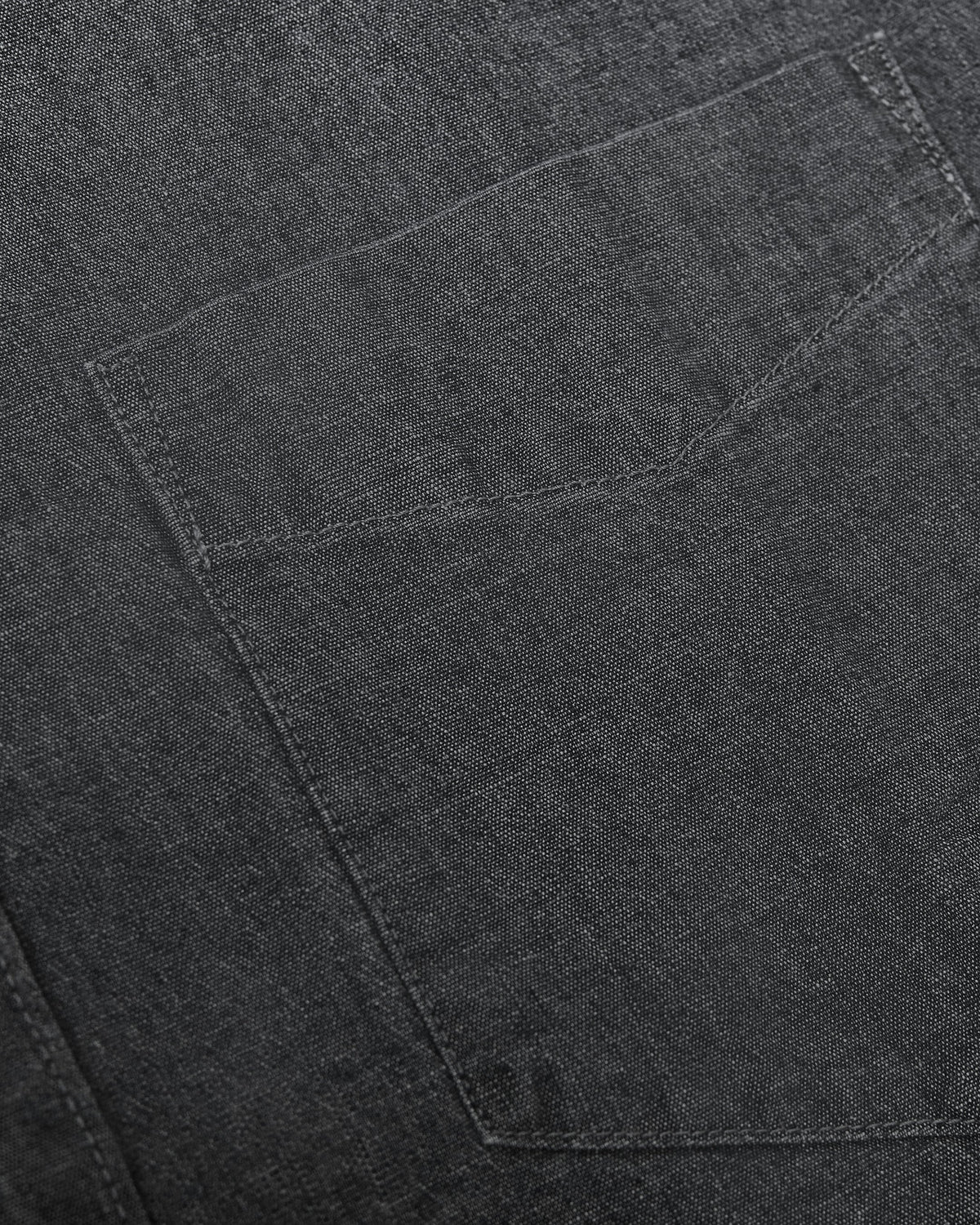 Black Wash Short Sleeve Stretch Chambray Shirt