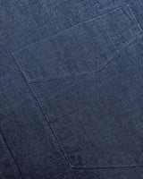 Medium Indigo Wash Short Sleeve Stretch Chambray Shirt