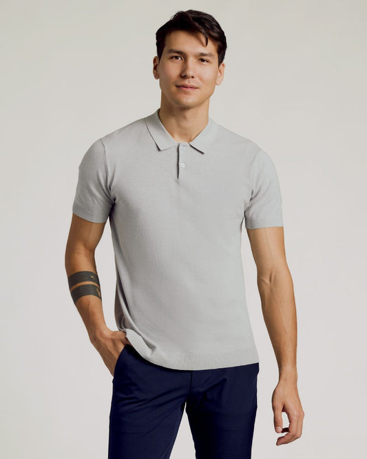 Heather Gray Dressy Polo