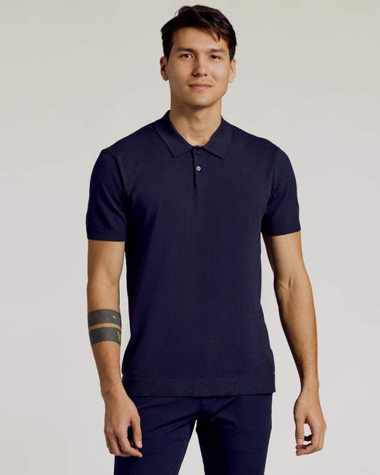 Navy Dressy Polo
