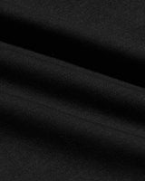 Close-up view of soft black fabric texture showcasing smooth weave and quality material from the All Black Pima Cotton Blend Crew 7-Pack men's basics.