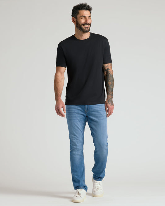 Black Pima Crew Neck