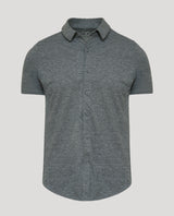 Charcoal Heather Gray Short Sleeve Comfort Knit Shirt