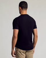 Black Curved Hem Classic Crew Neck