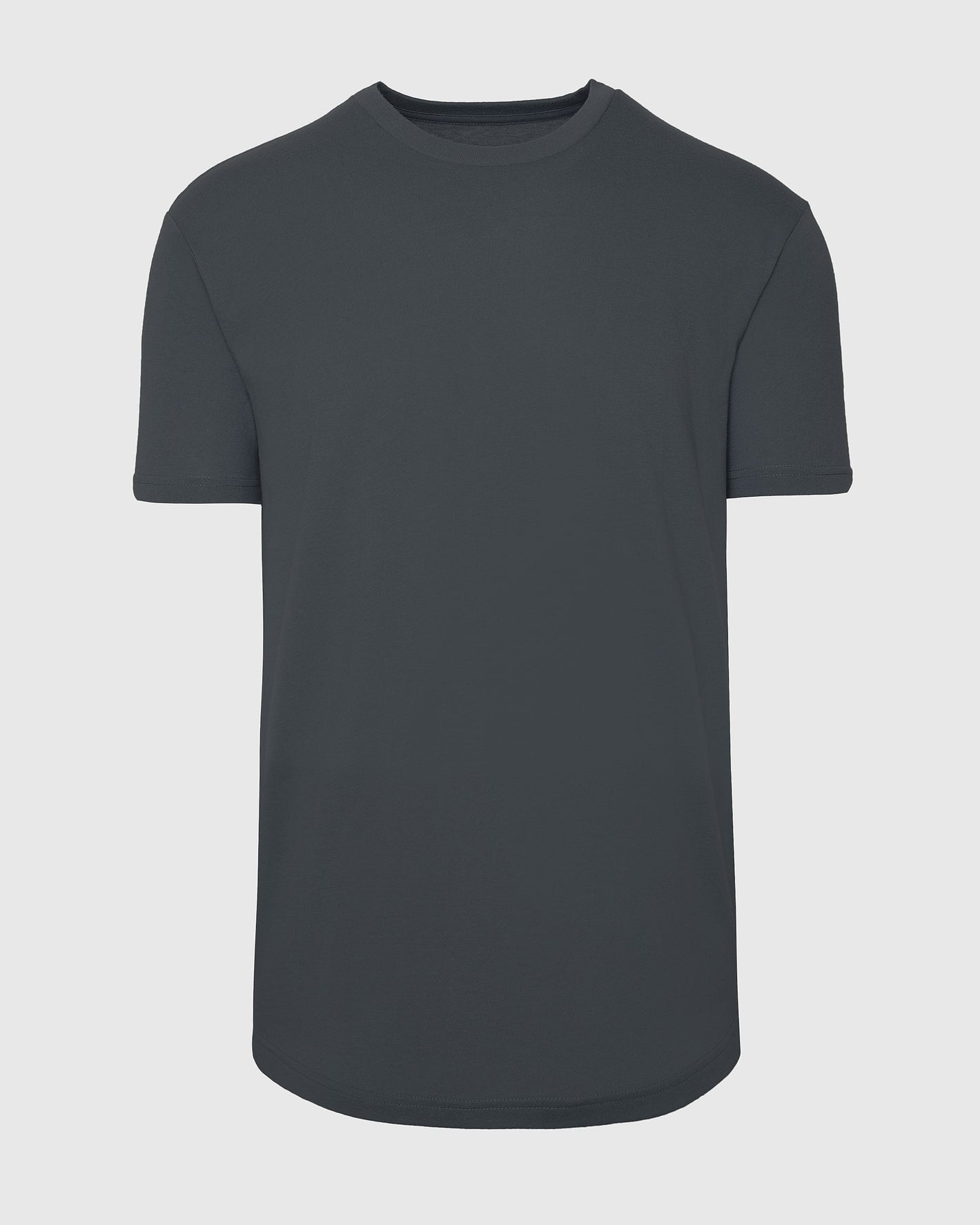 Carbon Curved Hem Classic Crew Neck
