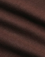 Carob Curved Hem Classic Crew Neck