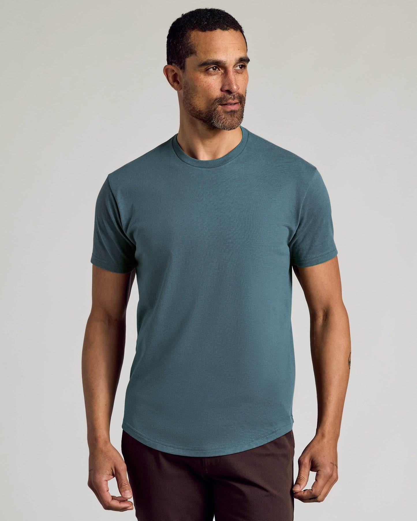 Neptune Curved Hem Classic Crew Neck