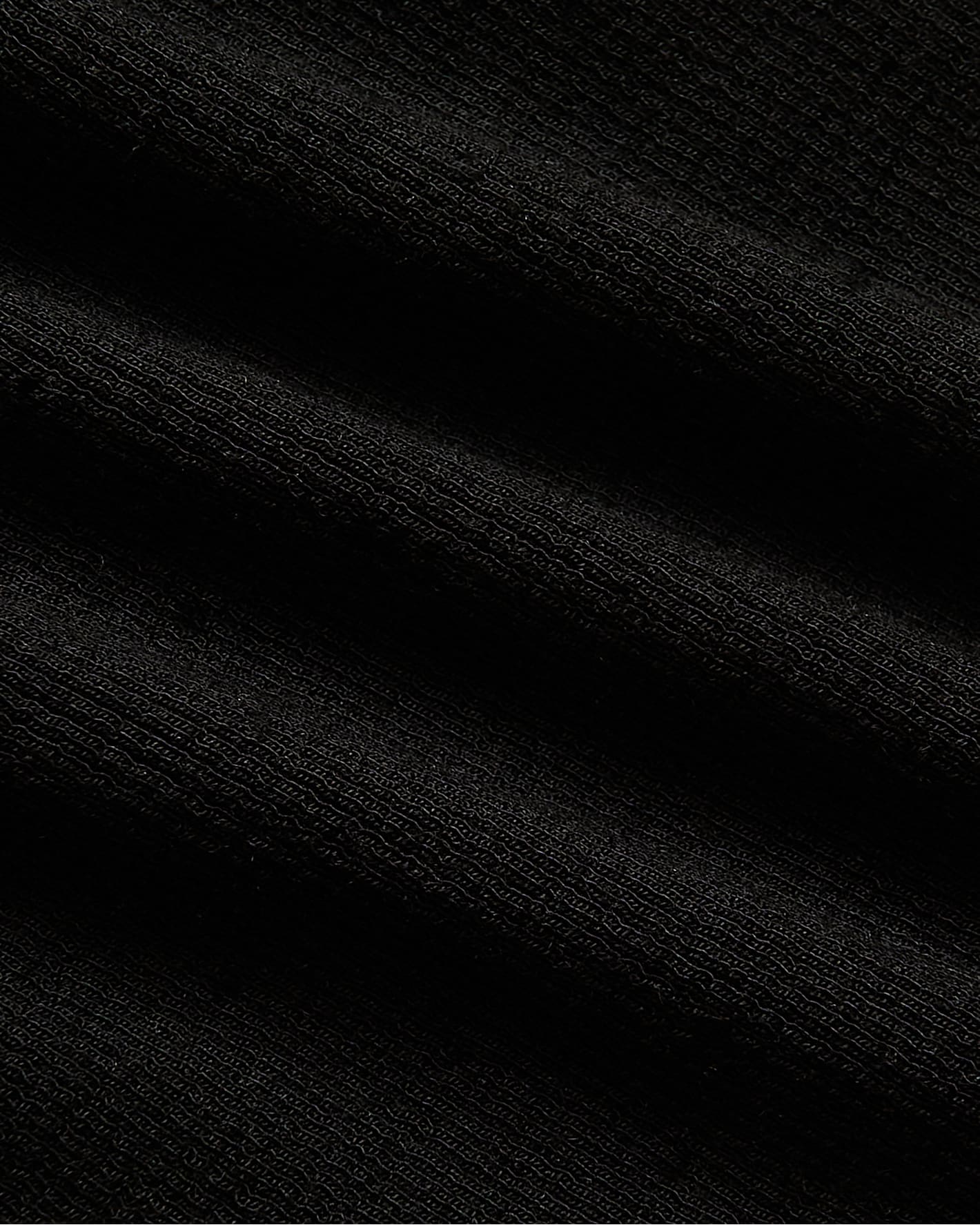 Womens Black Ribbed U-Neck Tee