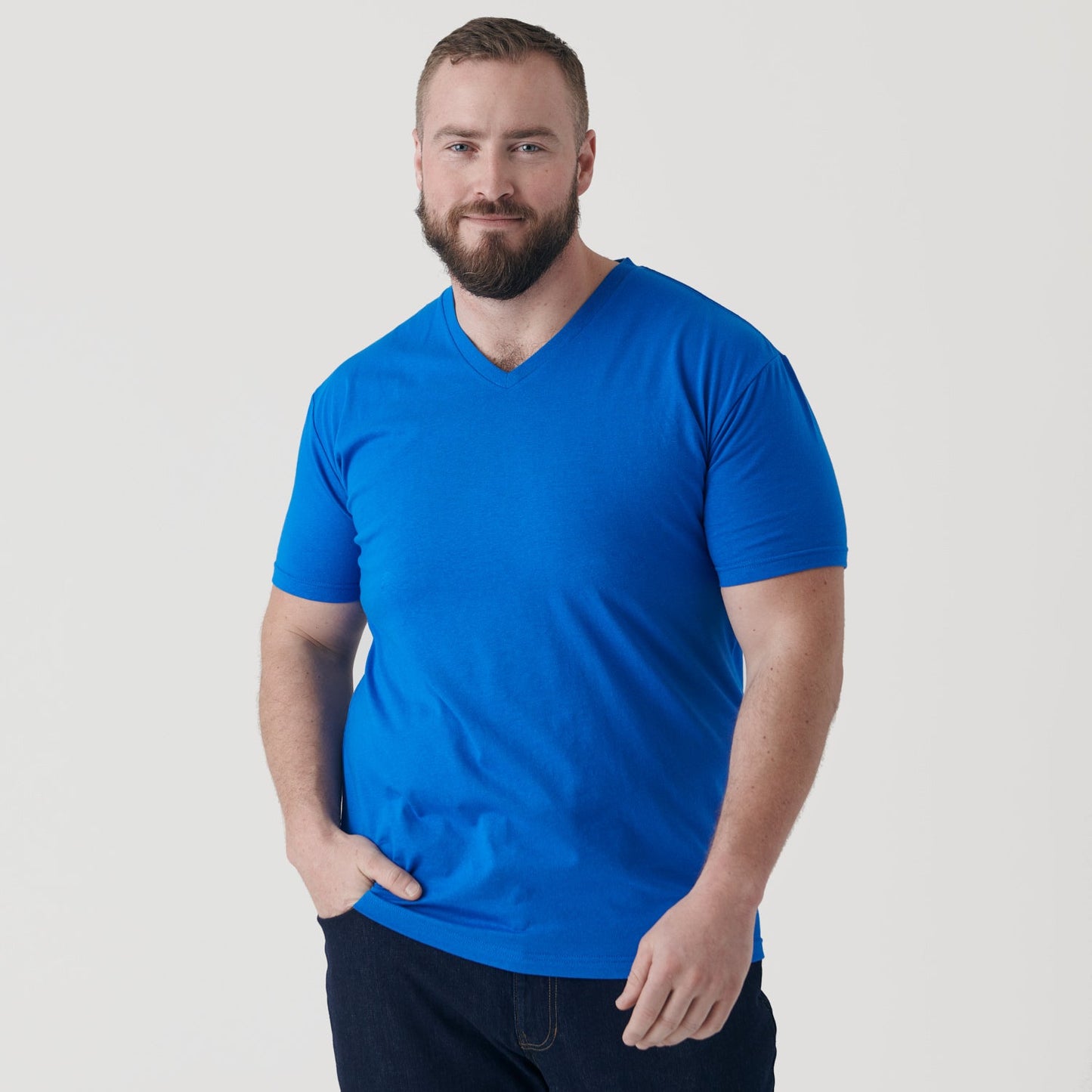 Electric Blue V-Neck Tee