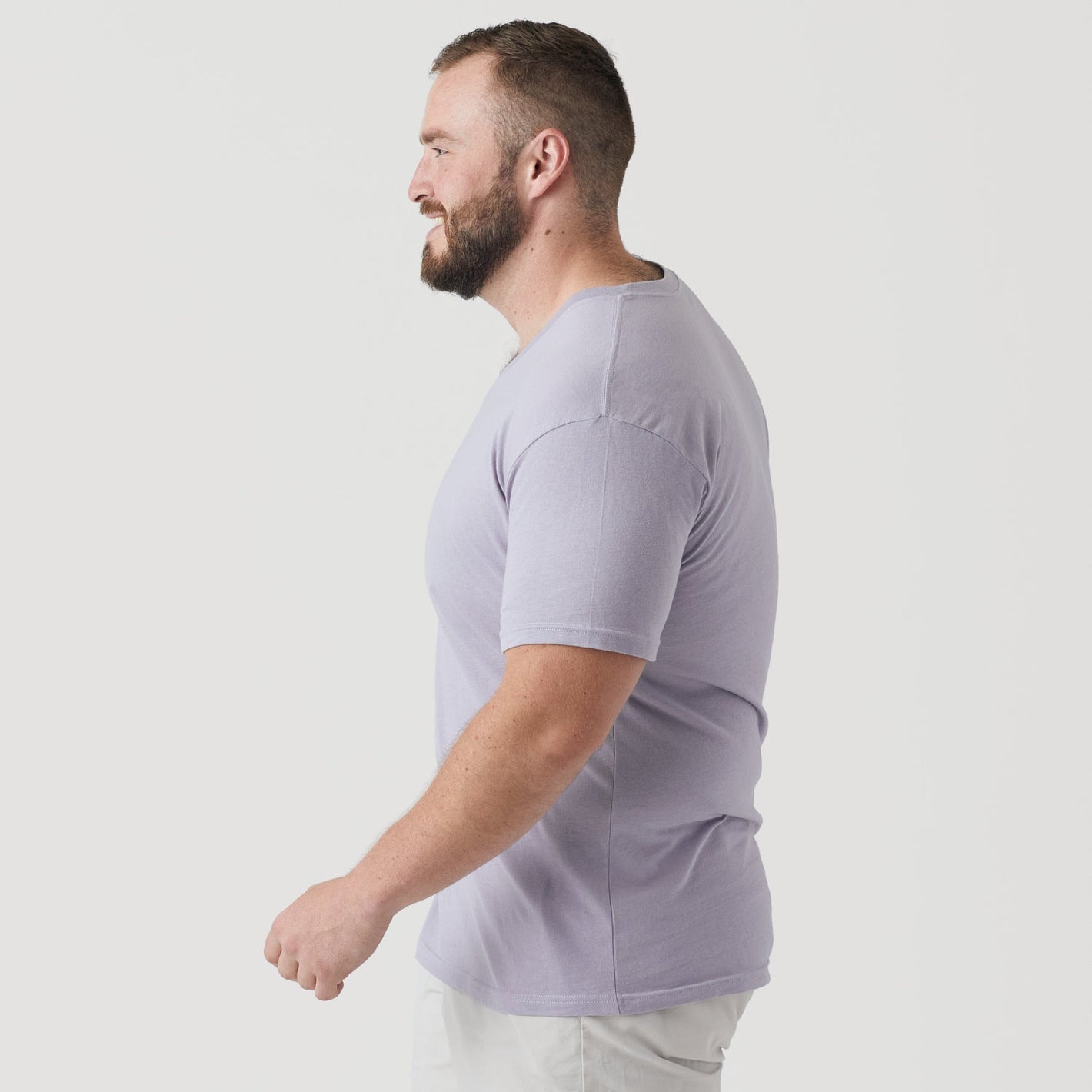 Lilac Gray Classic V-Neck
