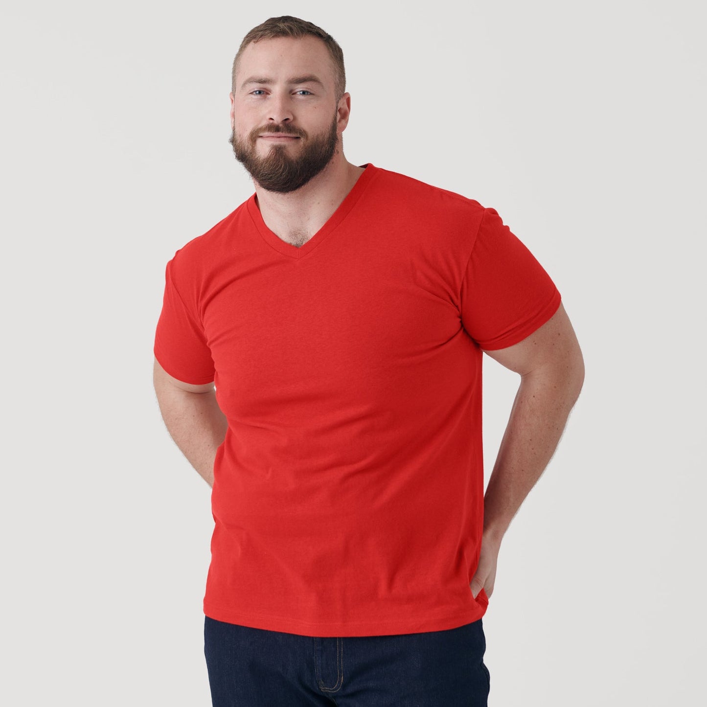 True Red V-Neck Tee