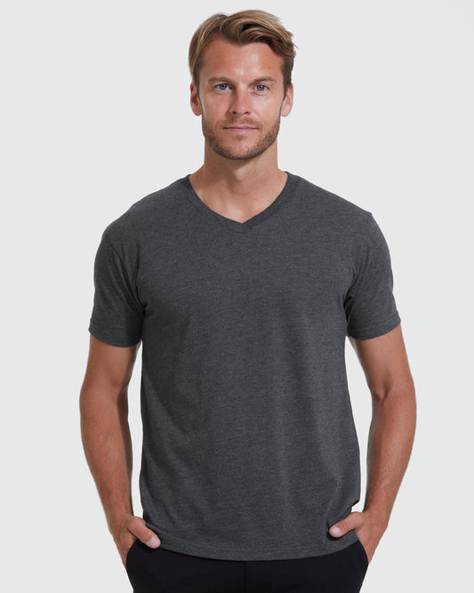 Charcoal Heather Gray V-Neck