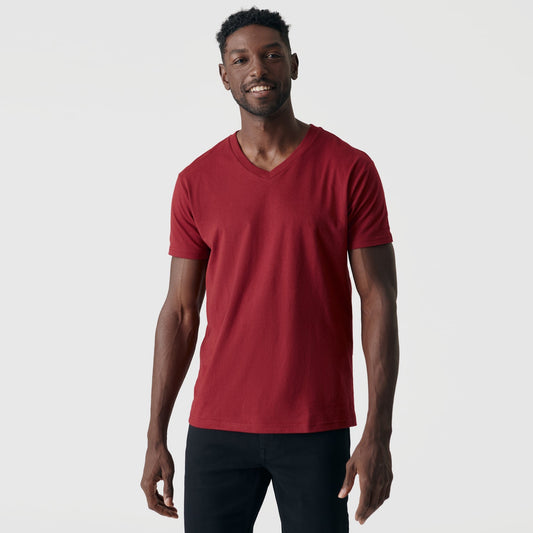 Crimson V-Neck Tee