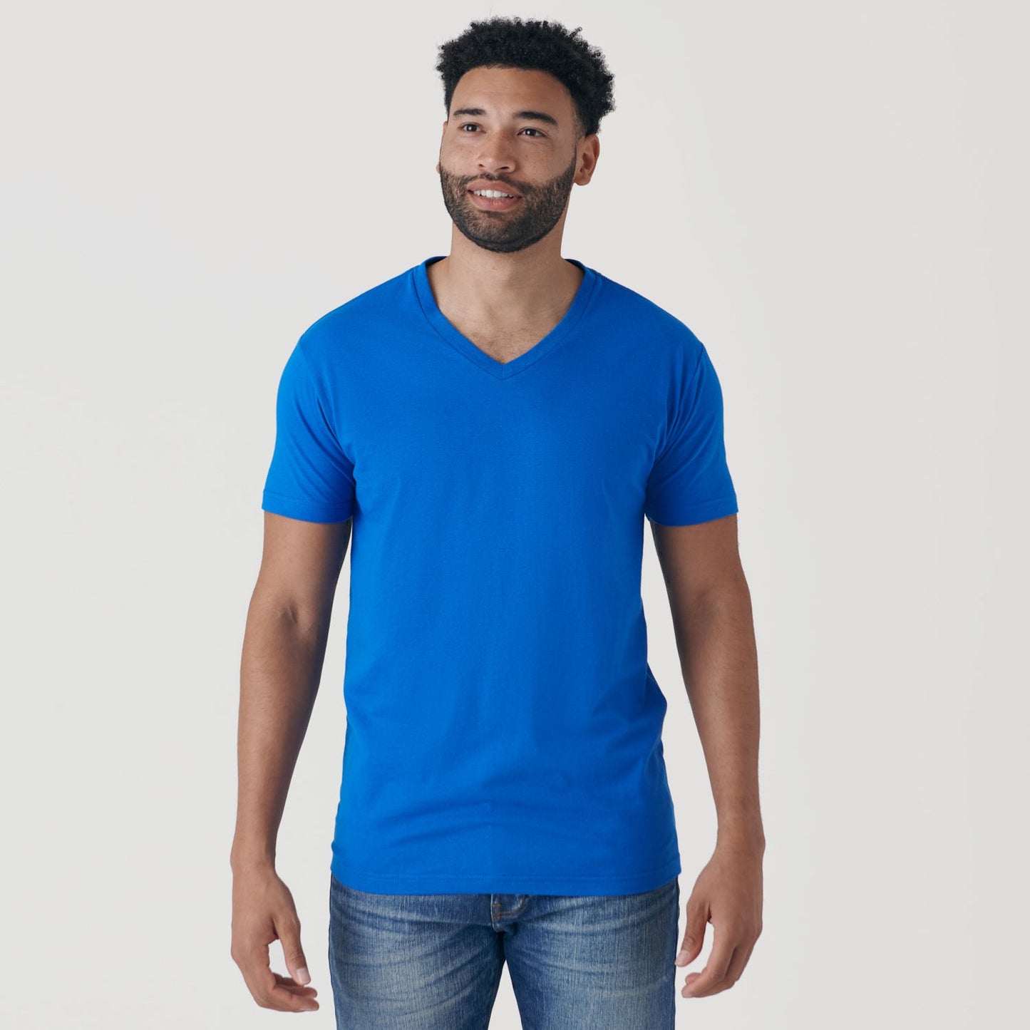 Electric Blue V-Neck Tee