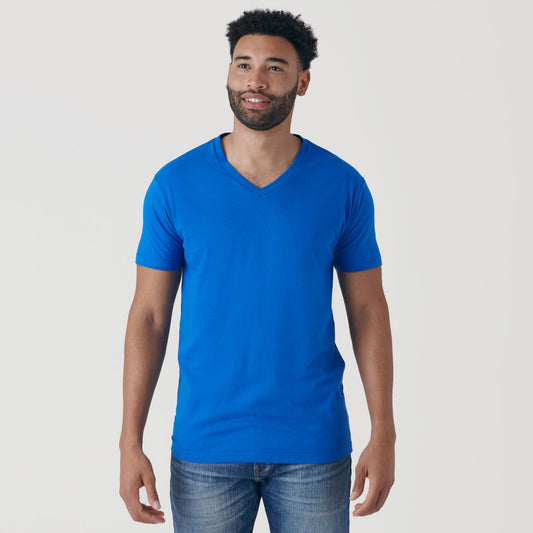 Electric Blue V-Neck Tee