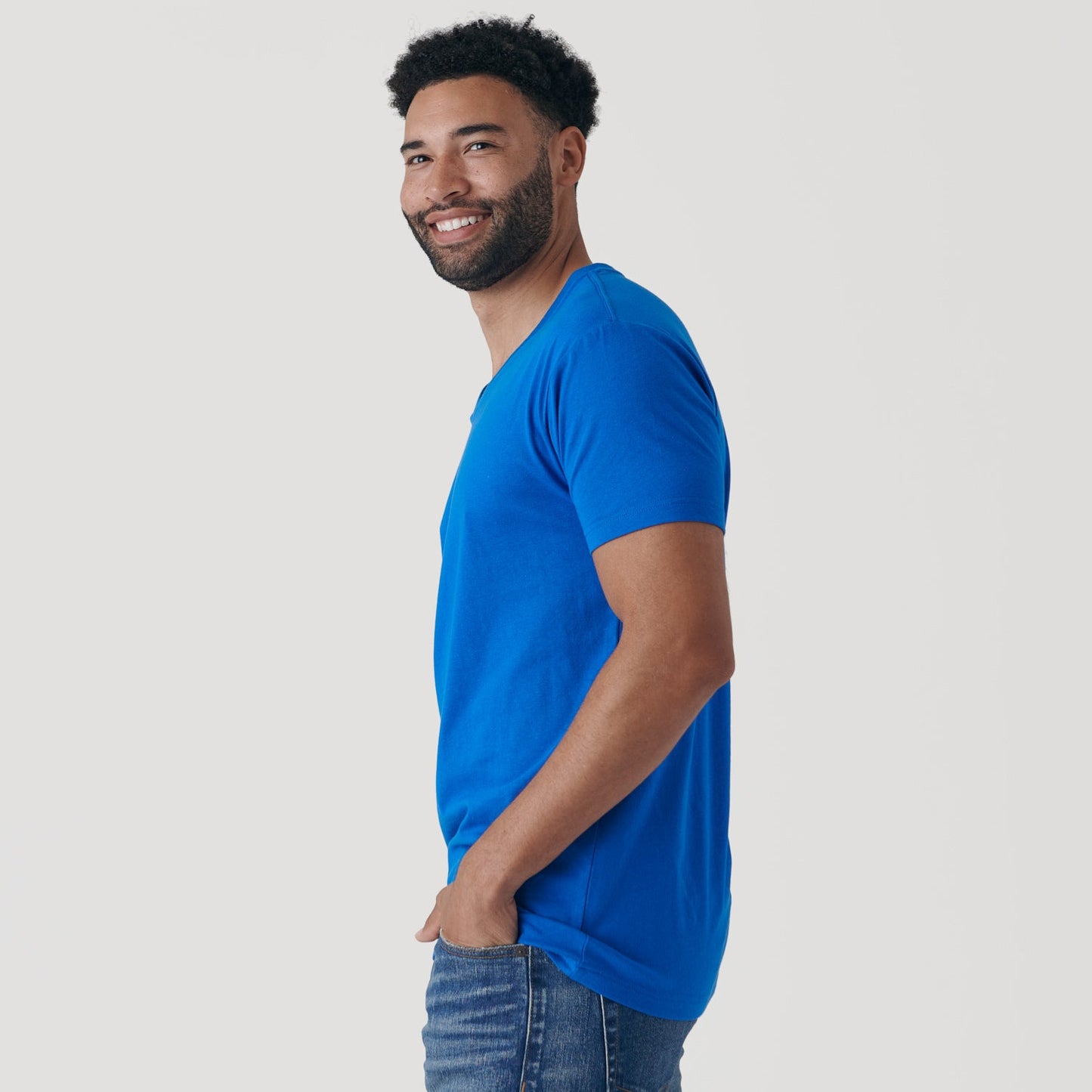 Electric Blue V-Neck Tee