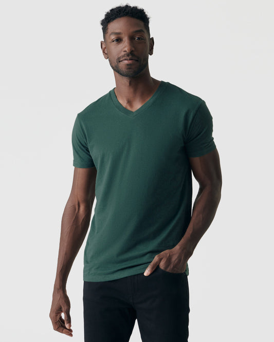 Forest Green V-Neck Tee