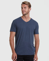 Heather Navy Classic V-Neck