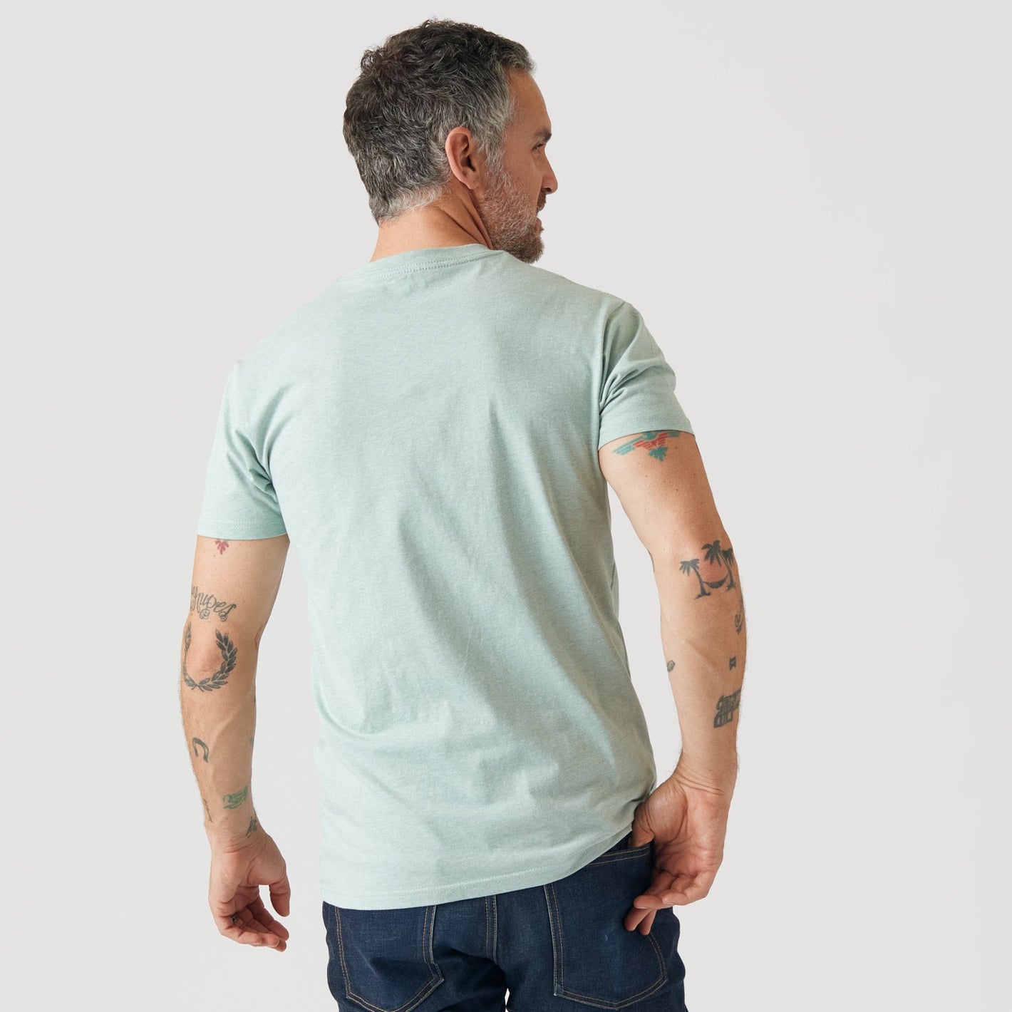 Heather Sage Classic V-Neck