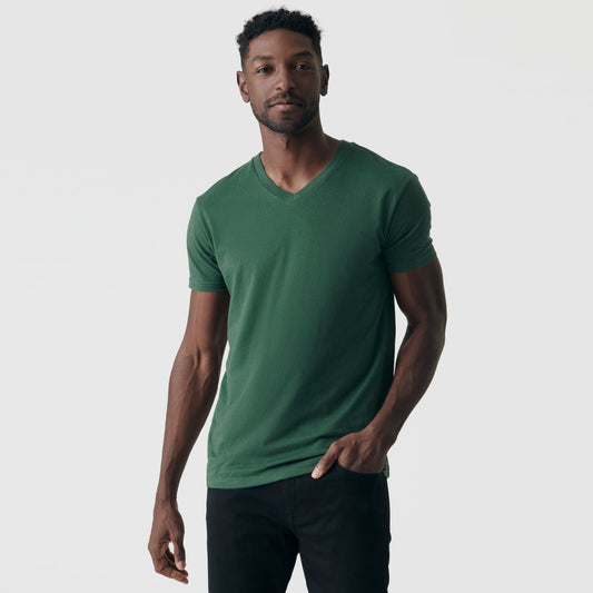 Hunter Green V-Neck Tee