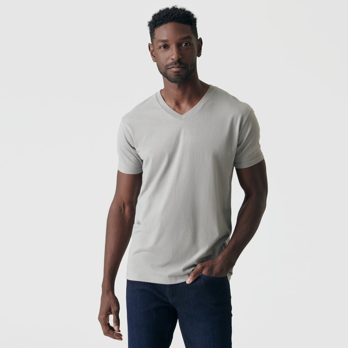 Iron Gray Classic V-Neck