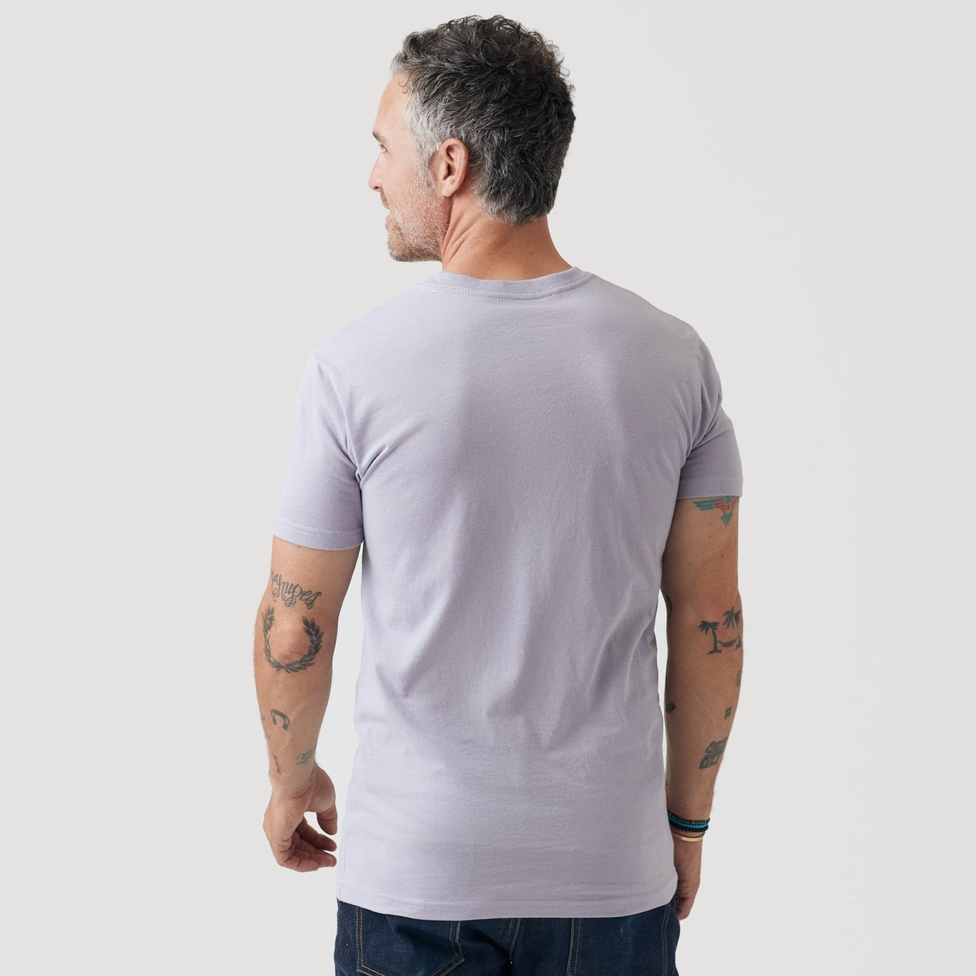 Lilac Gray Classic V-Neck
