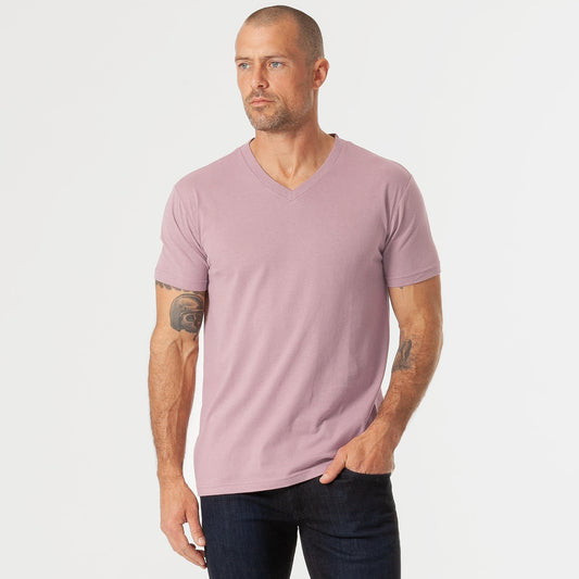 Mineral Mauve V-Neck Tee
