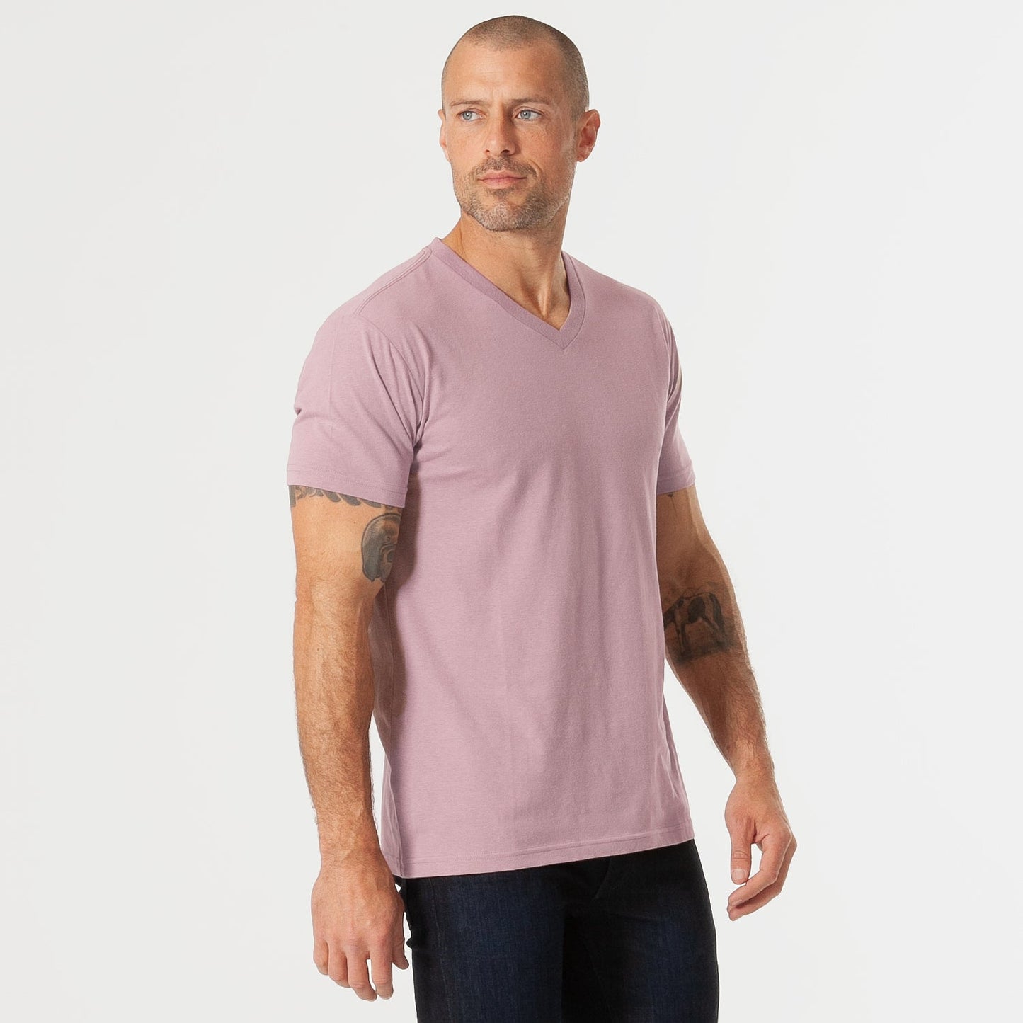 Mineral Mauve V-Neck Tee