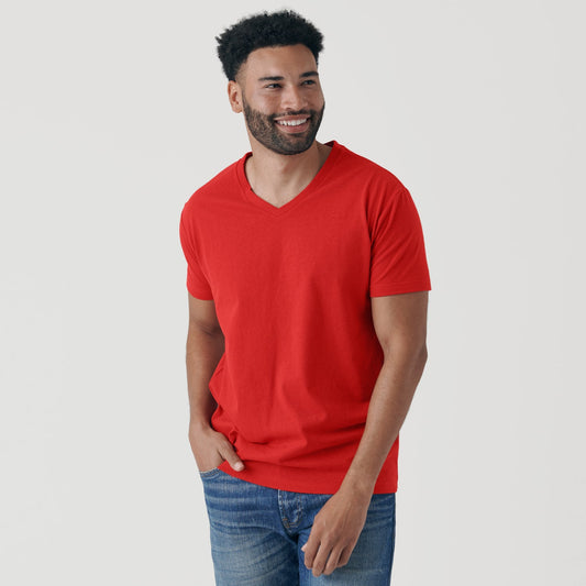 True Red V-Neck Tee