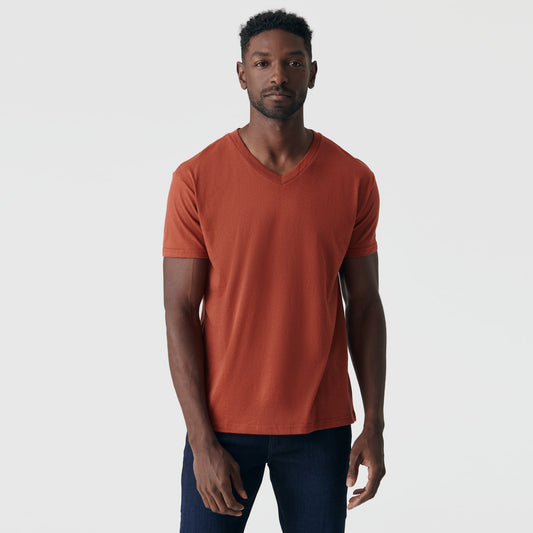 Rust V-Neck Tee