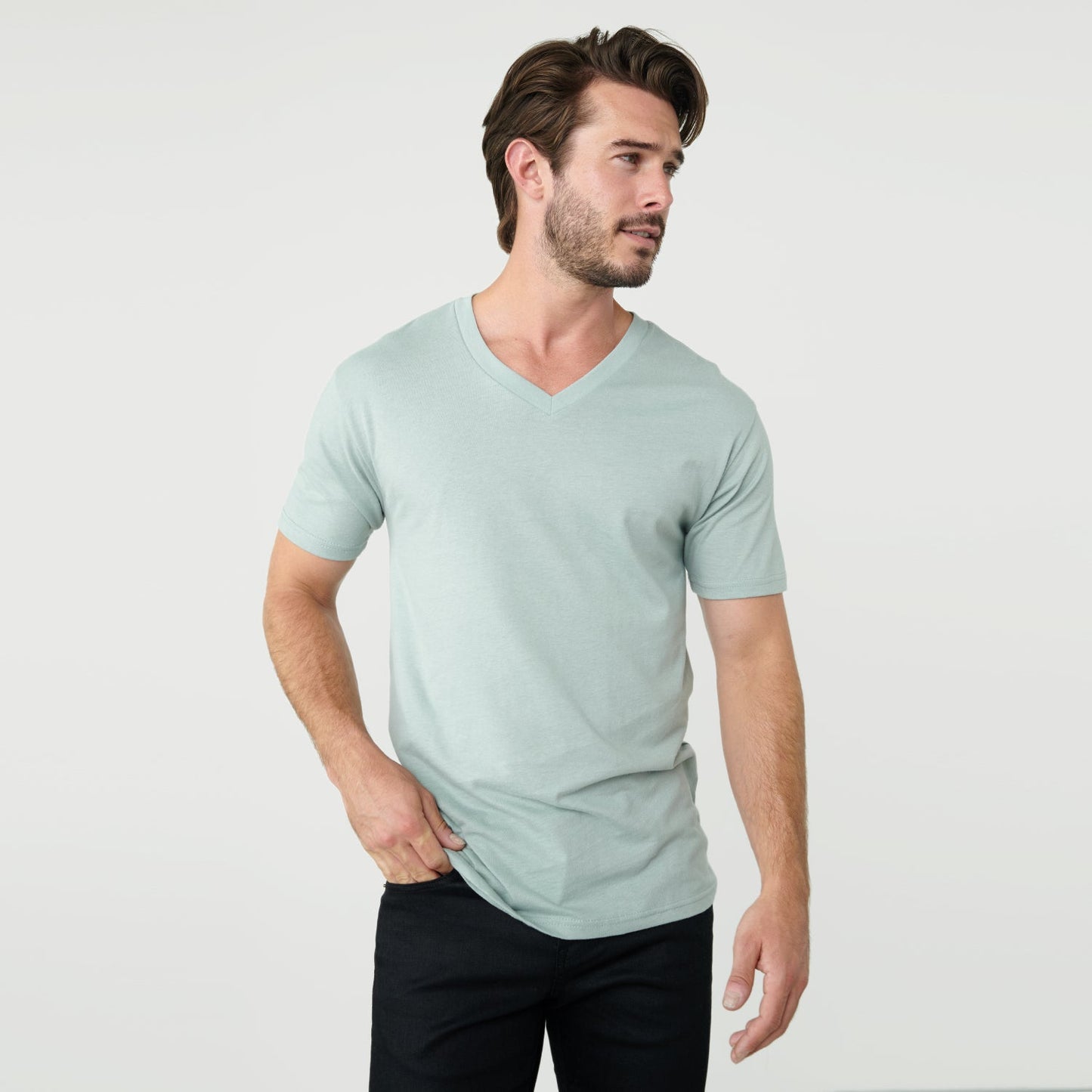 Sage V-Neck Tee