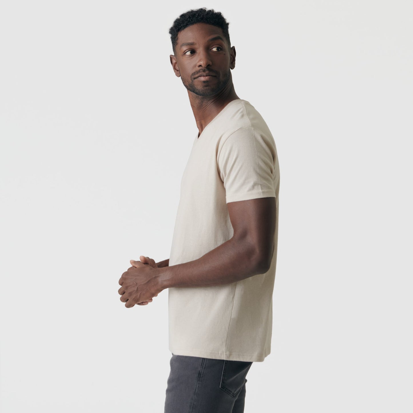Sandstone V-Neck Tee
