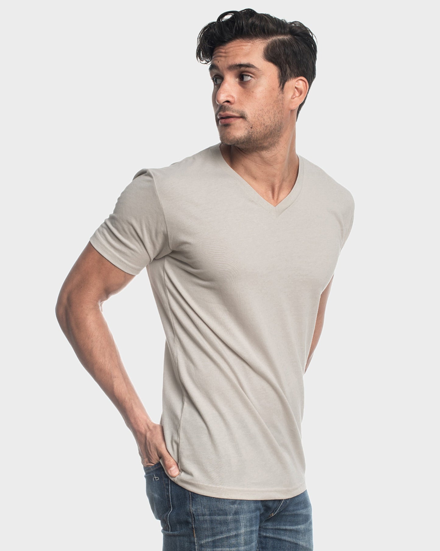 Sand V-Neck Tee