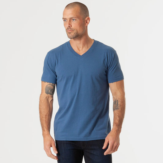 Stone Blue V-Neck Tee