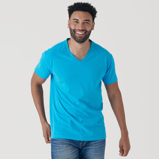 Turquoise V-Neck Tee