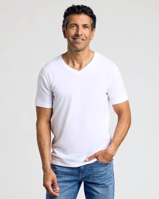 White Classic V-Neck