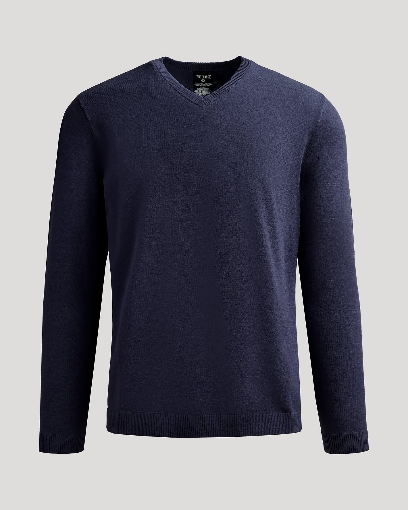 Navy Dressy V-Neck Sweater
