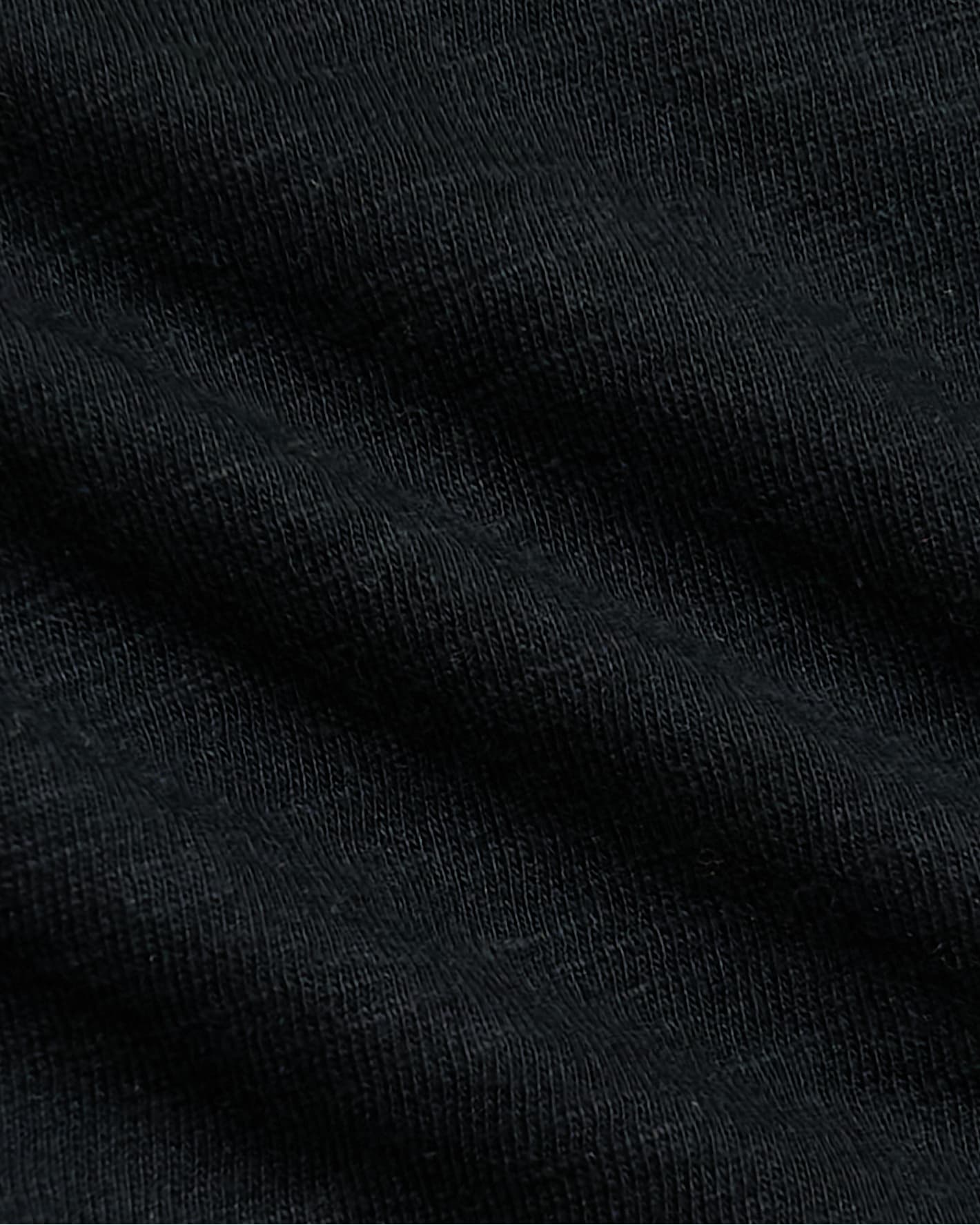 Womens Black Relaxed Slub V-Neck Tee