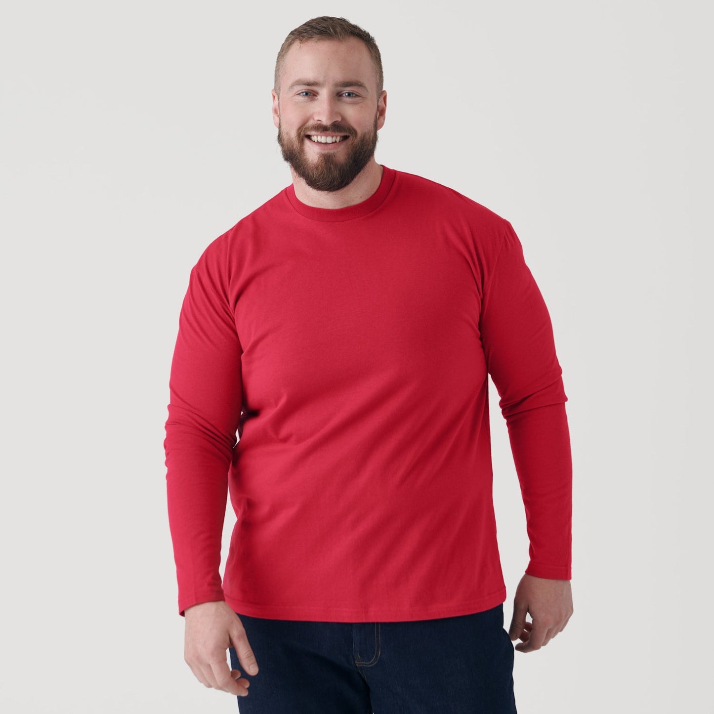 Raspberry Classic Long Sleeve Crew Neck