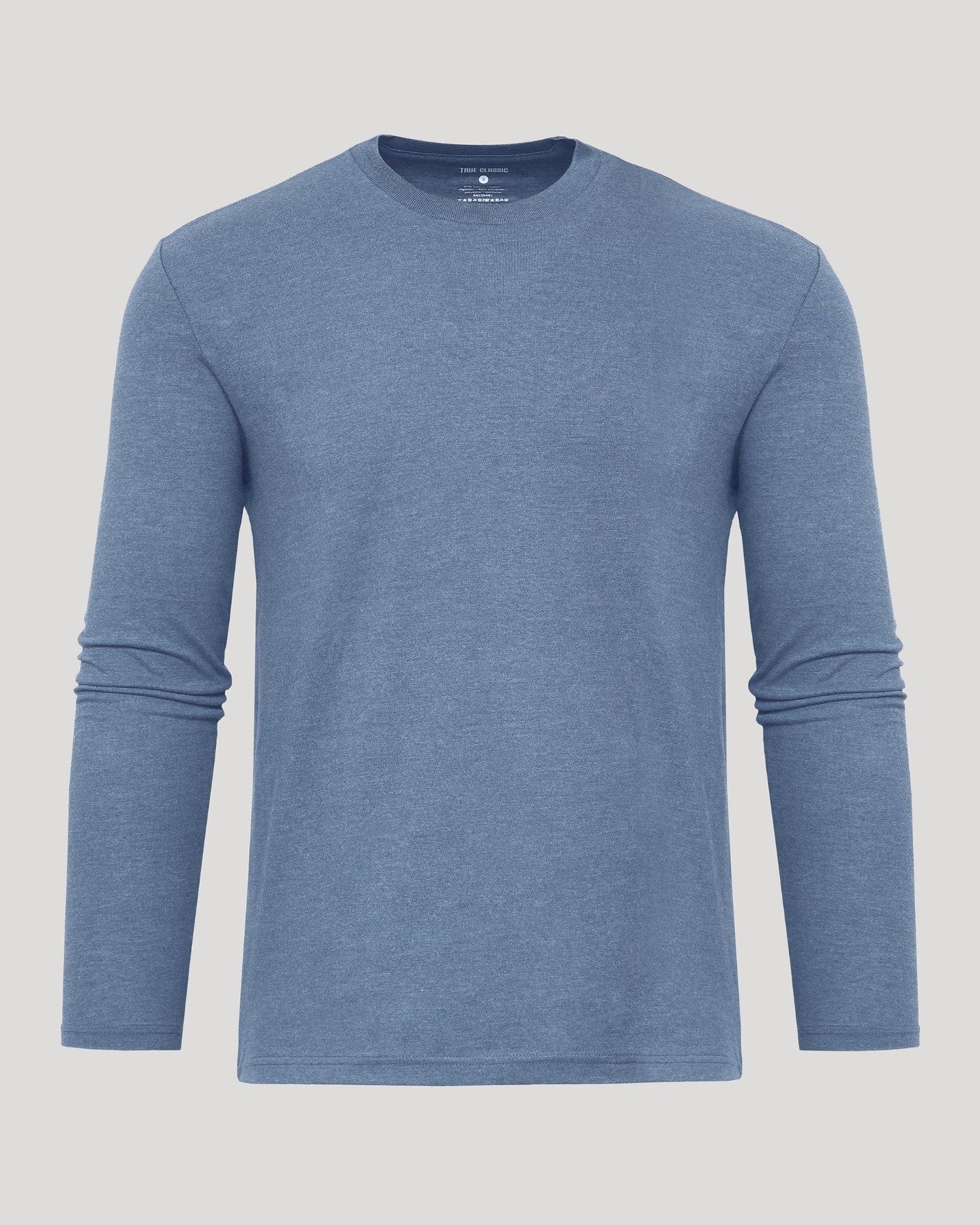 Dark Heather Vintage Navy Classic Long Sleeve Crew Neck