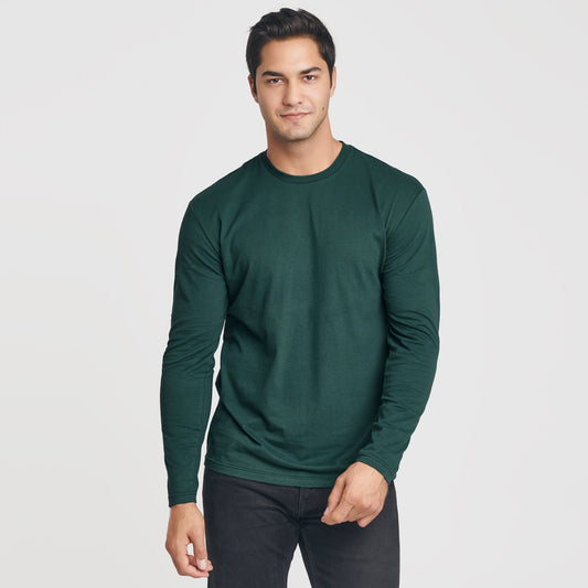 Forest Green Long Sleeve Crew Neck Tee