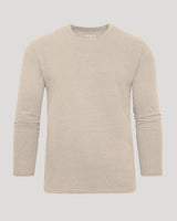 Heather Truffle Classic Long Sleeve Crew Neck